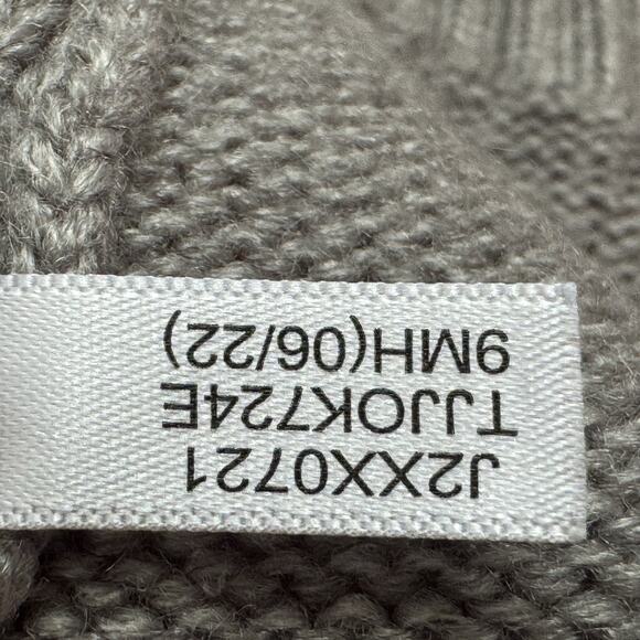 TOMMY HILFIGER Y2K Men’s Cable Knit Button Cardigan Sweater Gray XL Crest Logo - Picture 9 of 9